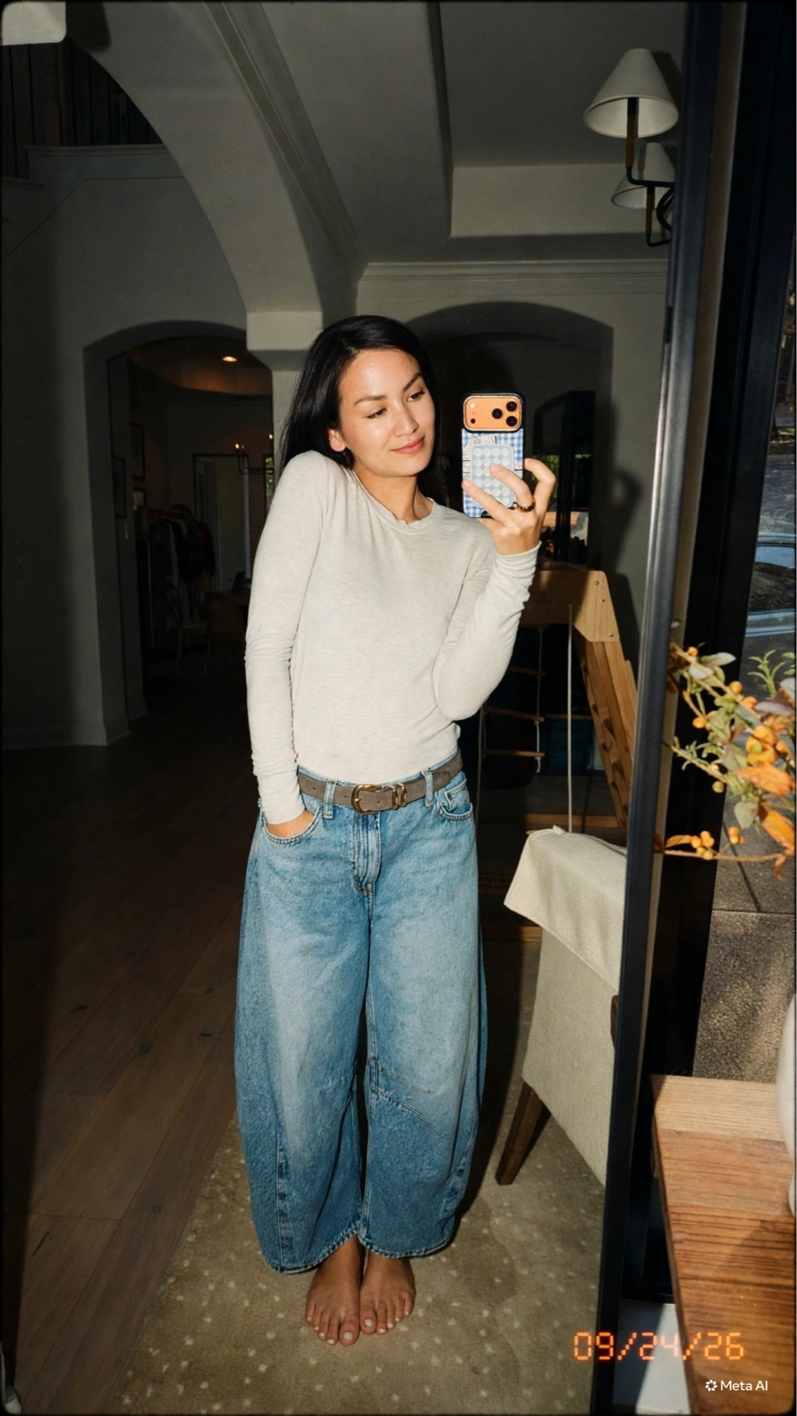 The coolest gap barrel jeans I wear weekly ! And how cool is this new photo editor on Instagram??

#LTKmomlife #LTKootd