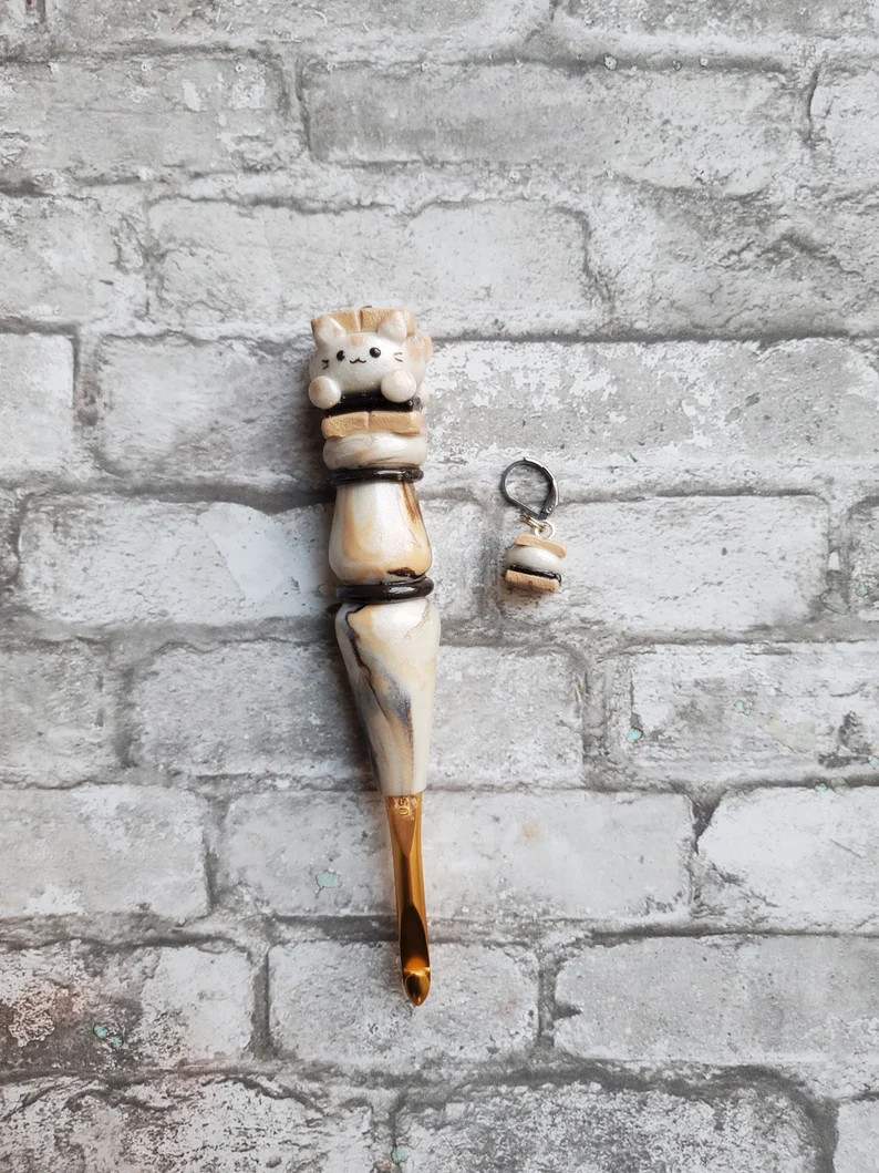 Smore Cat Inspired Ergonomic Crochet Hook - Etsy | Etsy (US)