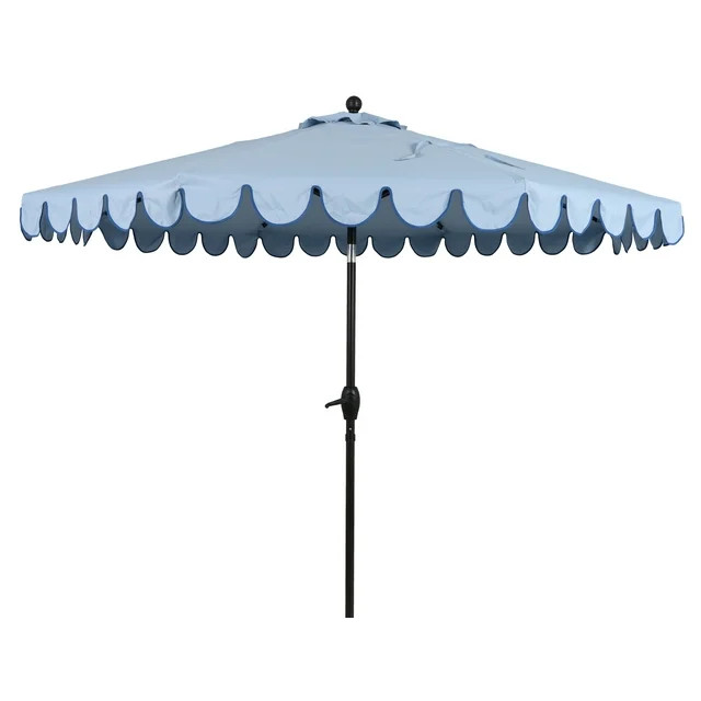 Better Homes & Gardens 9' Blue Scallop Patio Umbrella, Crank Lift and 3 Position Tilt | Walmart (US)