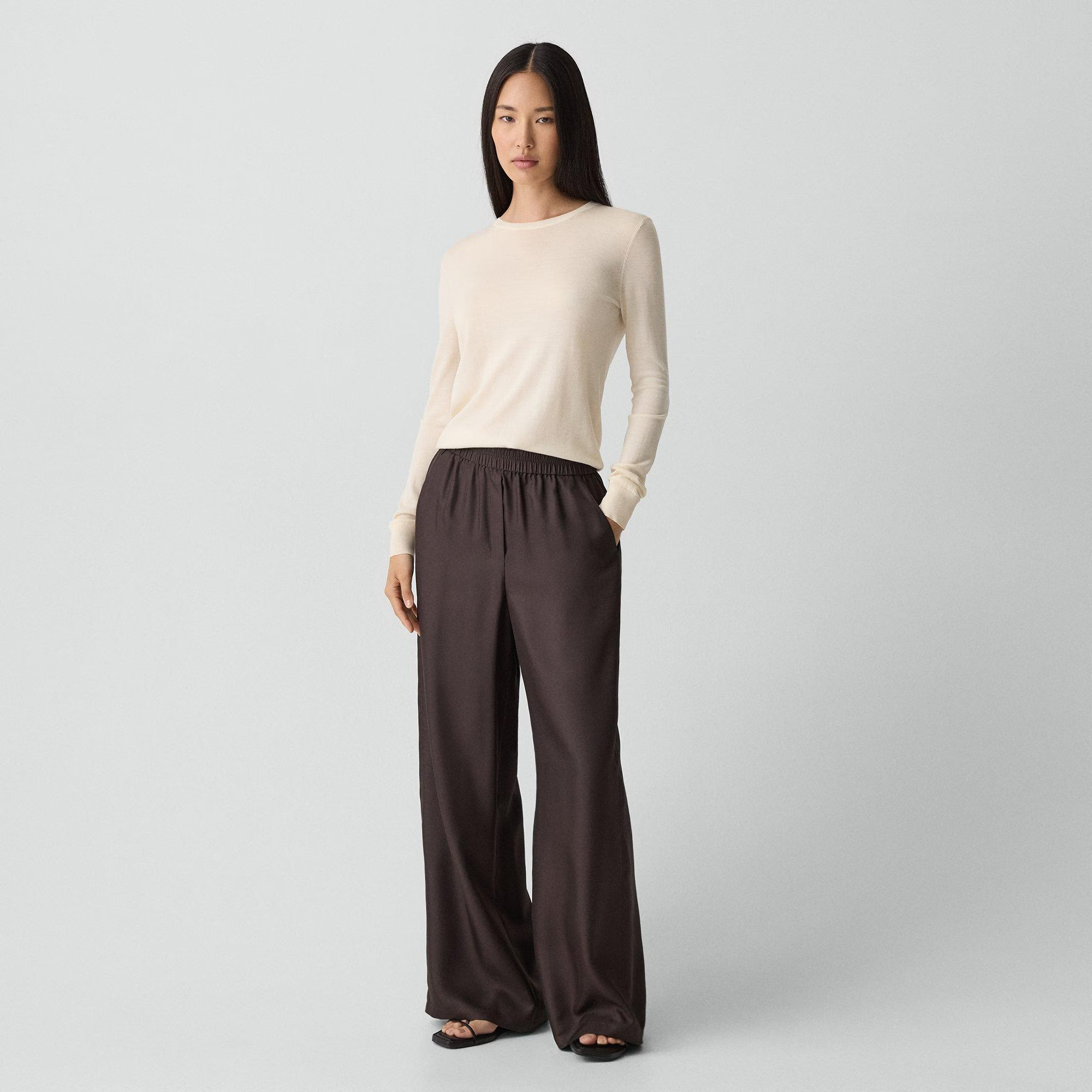 Pull-On Track Pant in Mod Silk Twill | Theory