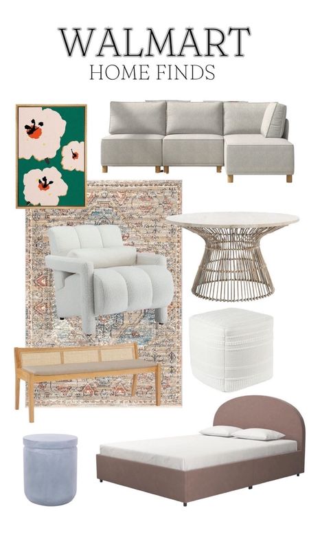 Walmart home finds. I'm loving this area rug and oversized chair! 

#LTKhome #LTKSeasonal #LTKFind