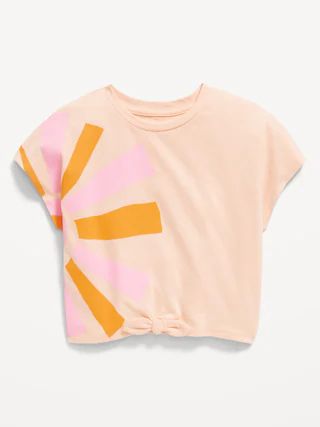 Printed Dolman-Sleeve Tie-Front T-Shirt for Toddler Girls | Old Navy (US)