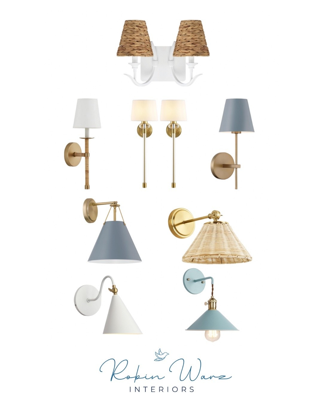Coastal grand millennial wall sconces