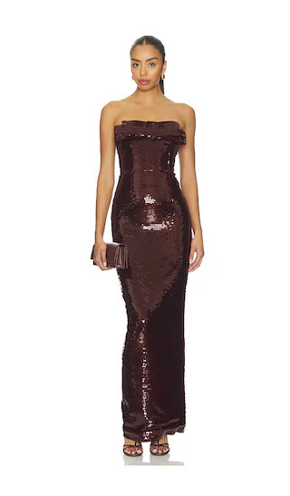 The New Arrivals by Ilkyaz Ozel Sisu Dress in Burgundy. - size 34/2 | Revolve Clothing (Global)