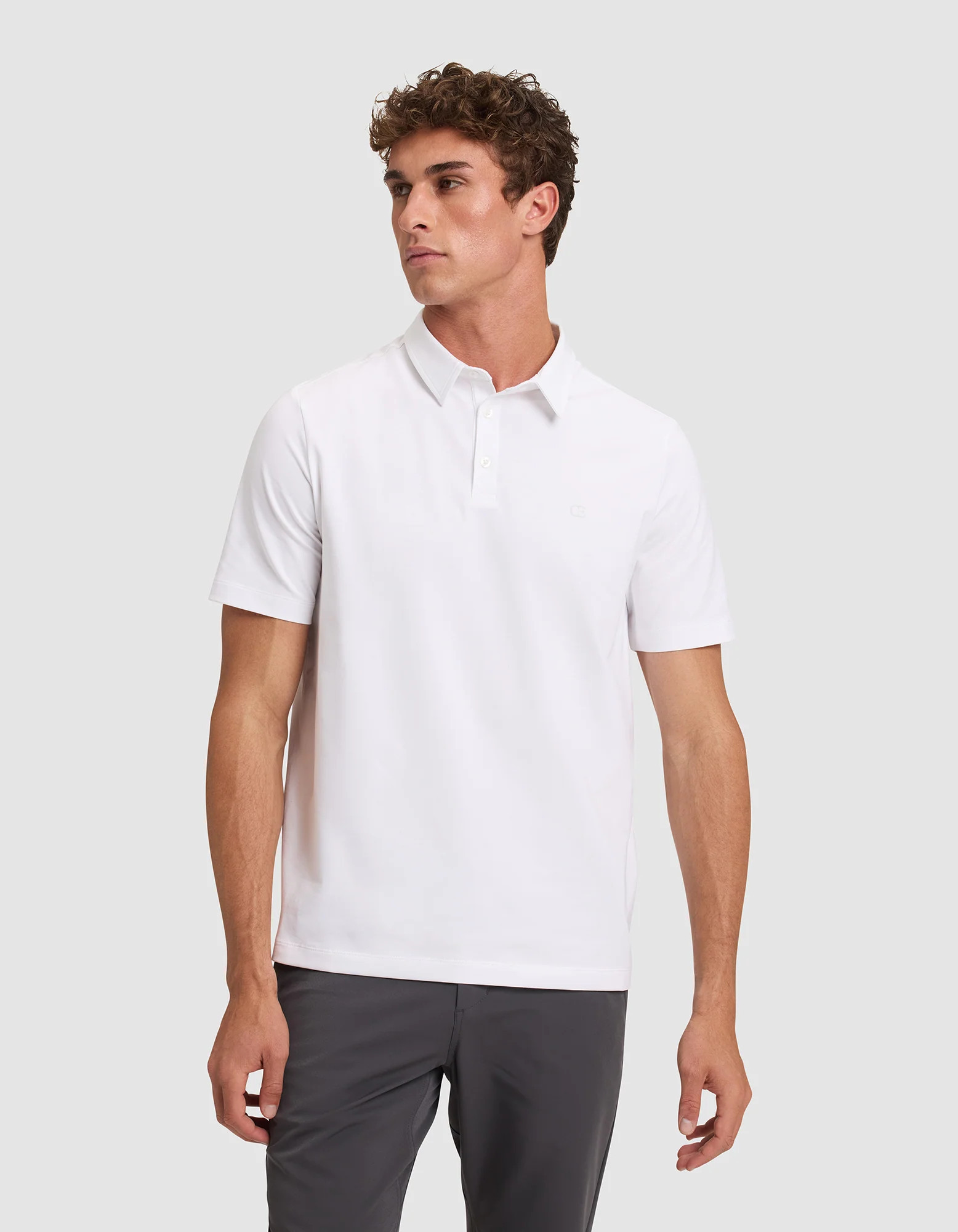 Men's Everyday Polo in White (Size: 3XL) - Cozy Earth | Cozy Earth