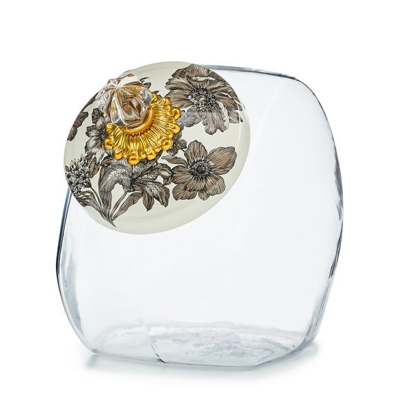 MacKenzie-Childs Cookie Jar with Sterling English Garden Lid | MacKenzie-Childs