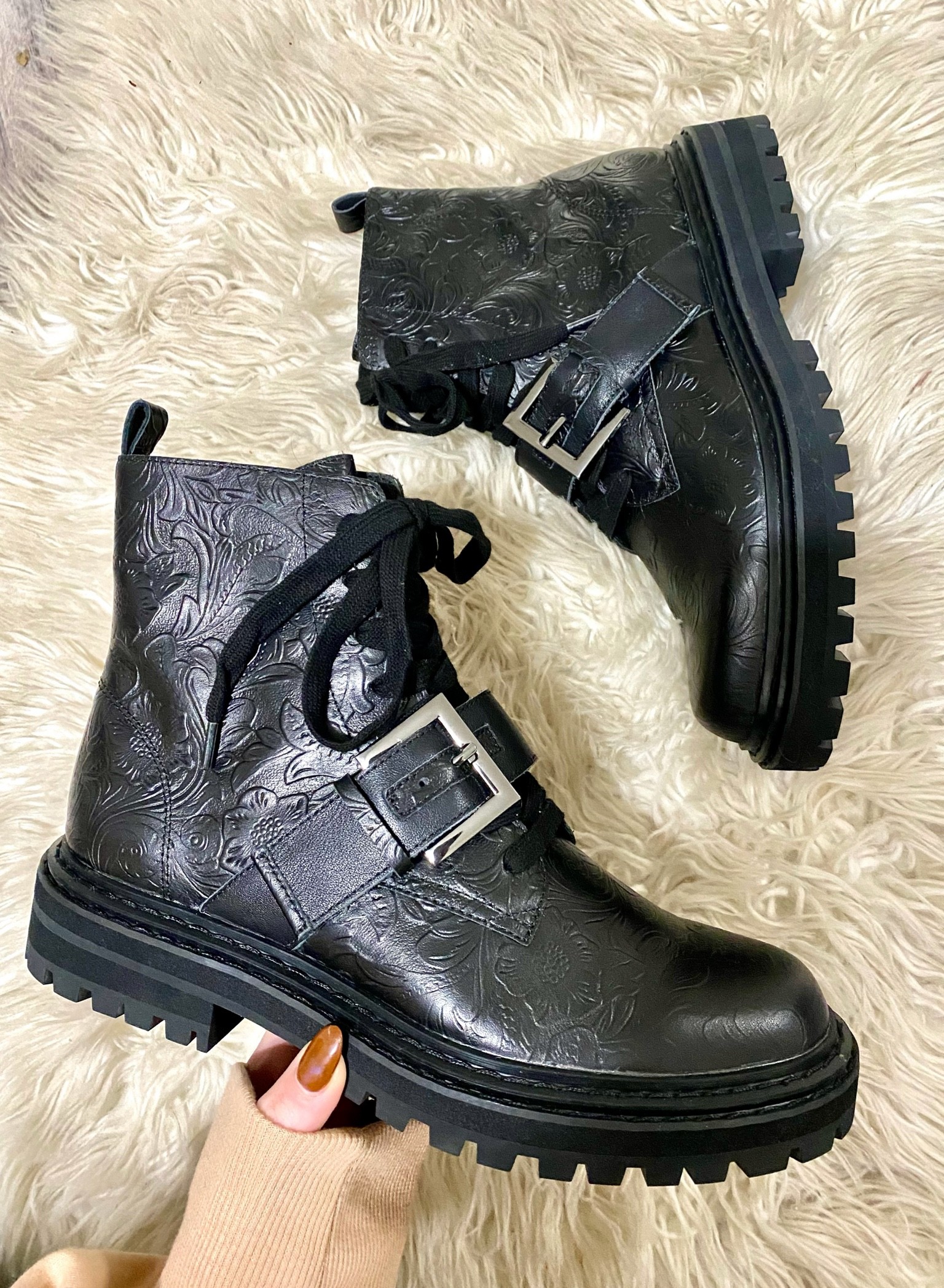 Black combat boots 

#LTKSeasonal #LTKHoliday #LTKshoecrush