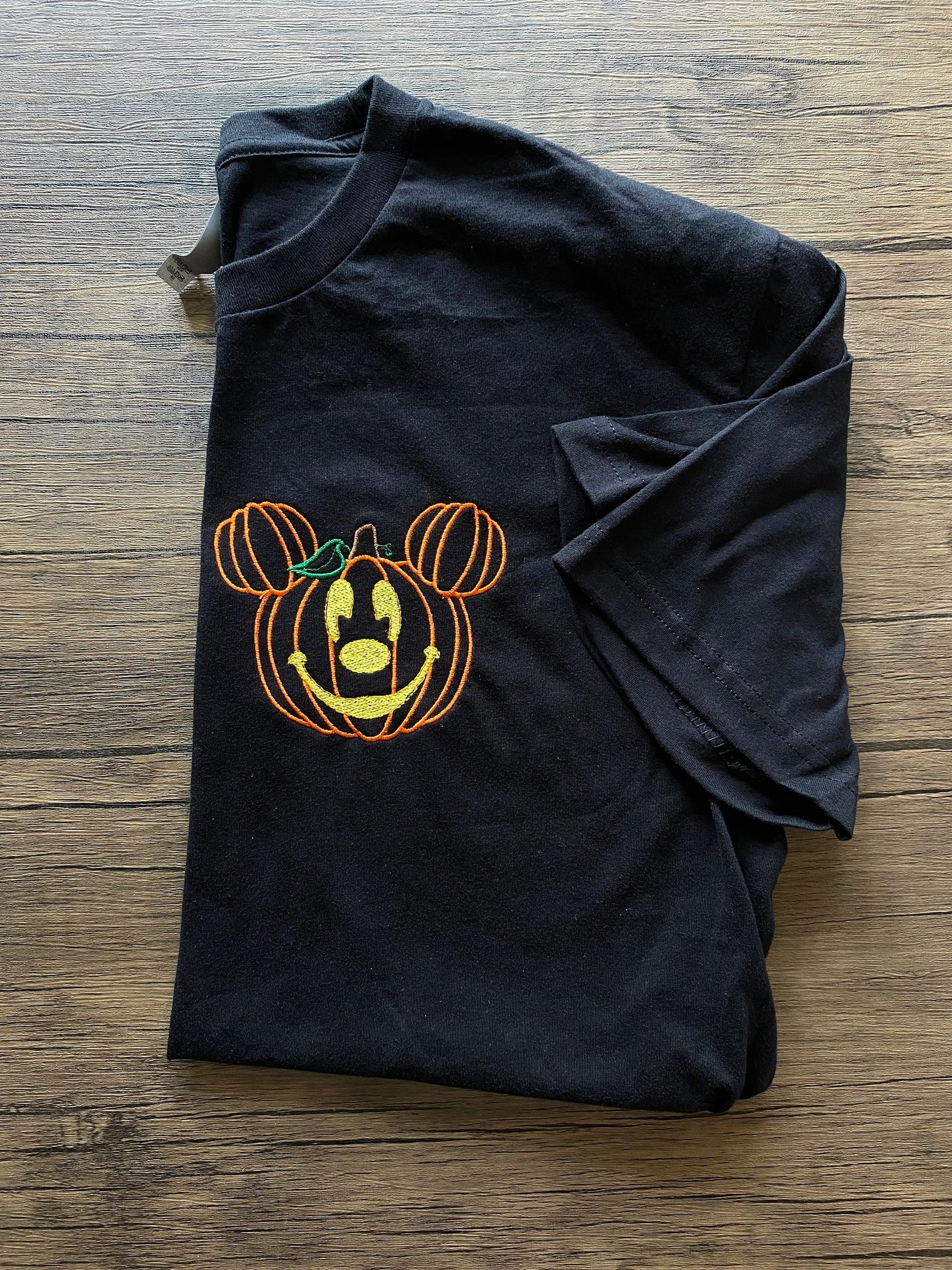 Mickey Pumpkin Embroidered Tshirt, Disney Spooky Tshirt, Disney Halloween Sweatshirt, Halloween, ... | Etsy (US)