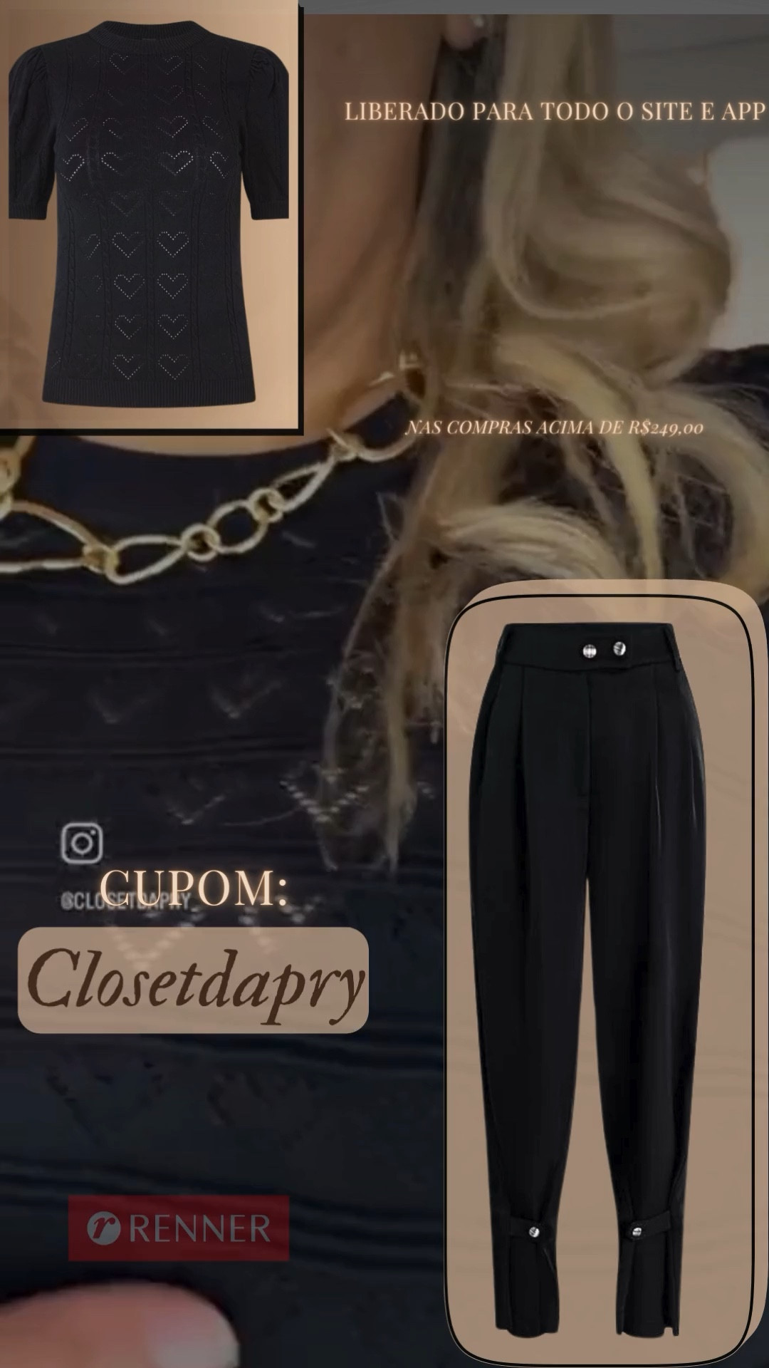 
20% OFF LIBERADO EM TODO O SITE E APP! O melhor cupom da Renner voltou em todas as novidades da coleção de Inverno!
• Por tempo limitado!
• Meu cupom CLOSETDAPRY está valendo 20% OFF acima
R$ 249, em todo o site e APP Lojas Renner através do seu link . (exceto Remarcados, Beleza e Lojas Parceiras.
Validade do cupom: até 24/jun às 9h da manhã.


#LTKbrasil #LTKover50style #LTKsale