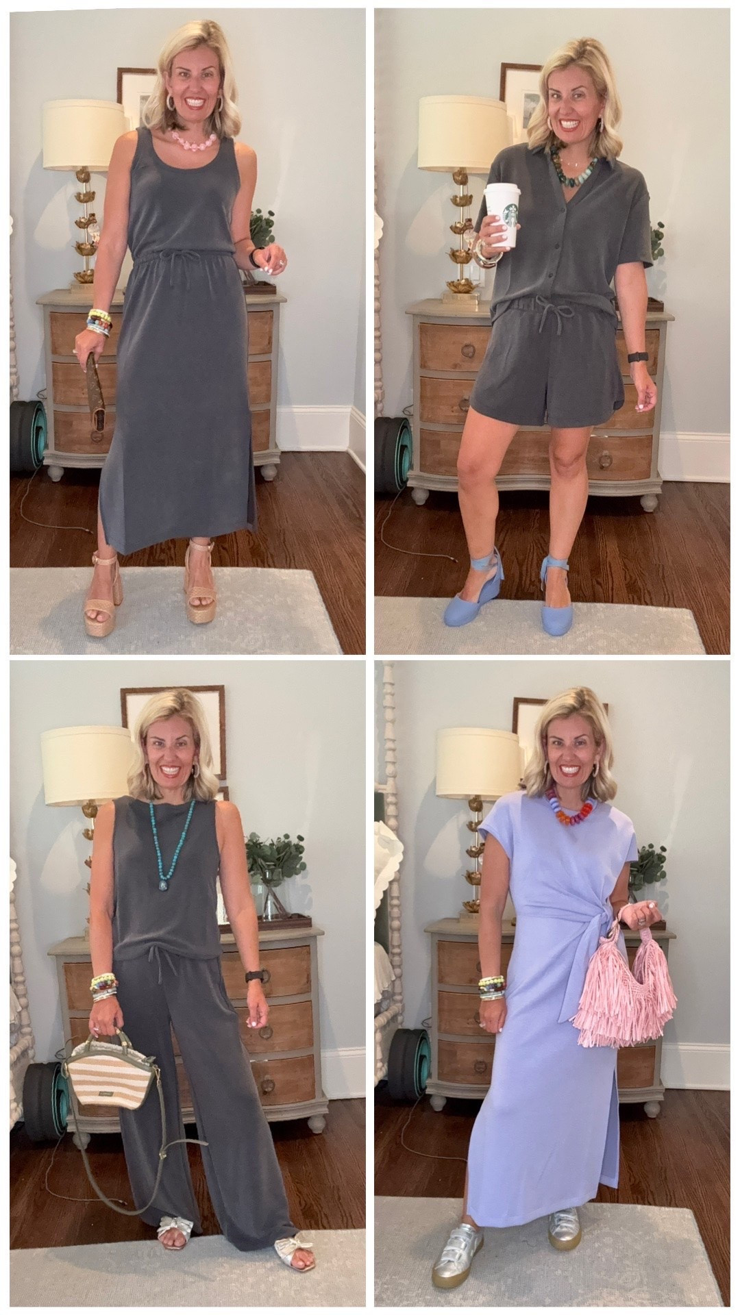 It's no secret how much I love Spanx Air Essentials! Yall know I dress them up & down and this new color is perfect for the transition to fall.

@spanx #spanxpartner

Sizing:
Tie-Waist Maxi Dress - small
Boatneck Tank - xs
Drawstring Maxi Dress - xs
Button Down - xs
Shorts - small
Wide Leg Pant - small petite

#LTKdayinmylife #LTKmomlife #LTKOver40