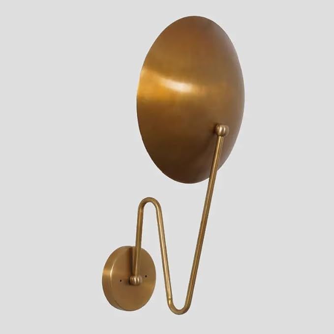 Single Disk Shades Wall Sconce Brass Wall Sconce Wall Lamp | Amazon (US)