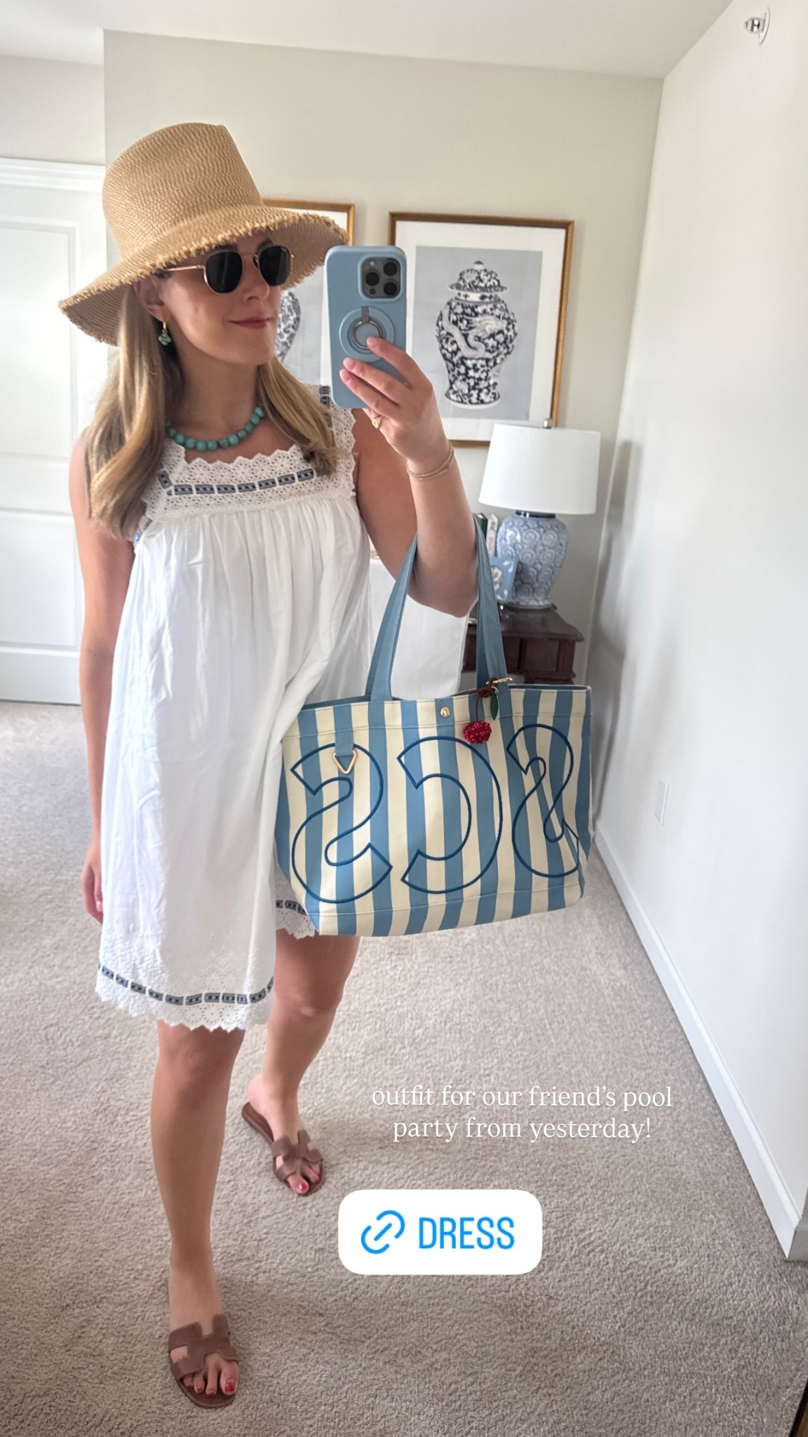 outfit for our friend’s pool party from yesterday!
