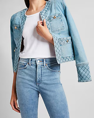 Quilted Denim Jacket | Express