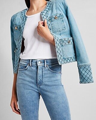 Quilted Denim Jacket | Express