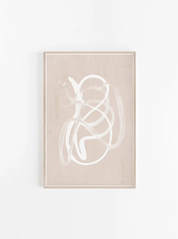 Wall Art Print DIGITAL Print Abstract Wall Art Beige Wall | Etsy | Etsy (US)