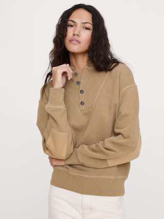 French Terry Henley Sweatshirt | Banana Republic (US)