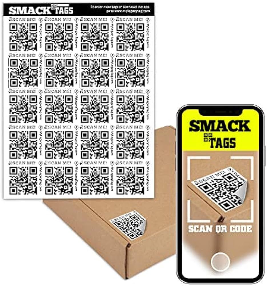 Smack Tags QR Code Labels for Storage and Organization - No App Needed - 40 Unique Scannable QR C... | Amazon (US)