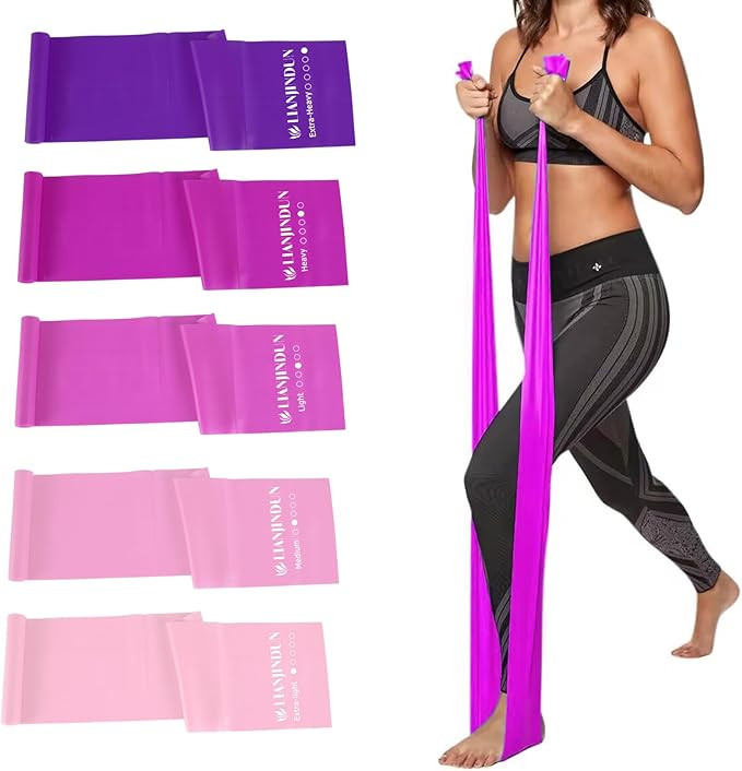 5 Pcs Professional Resistance Bands. Latex-Free, Pilates Band, Work Out Bands, Stretch Bands for ... | Amazon (US)