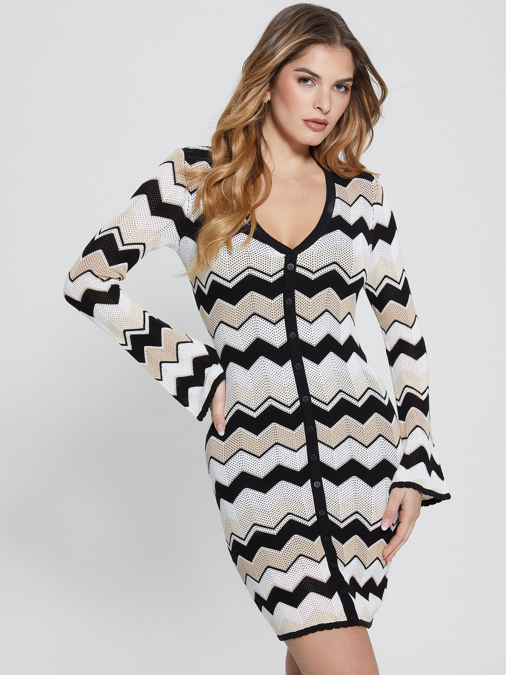GUESS Jenna Chevron Stripe Sweater Dress | Guess (US)