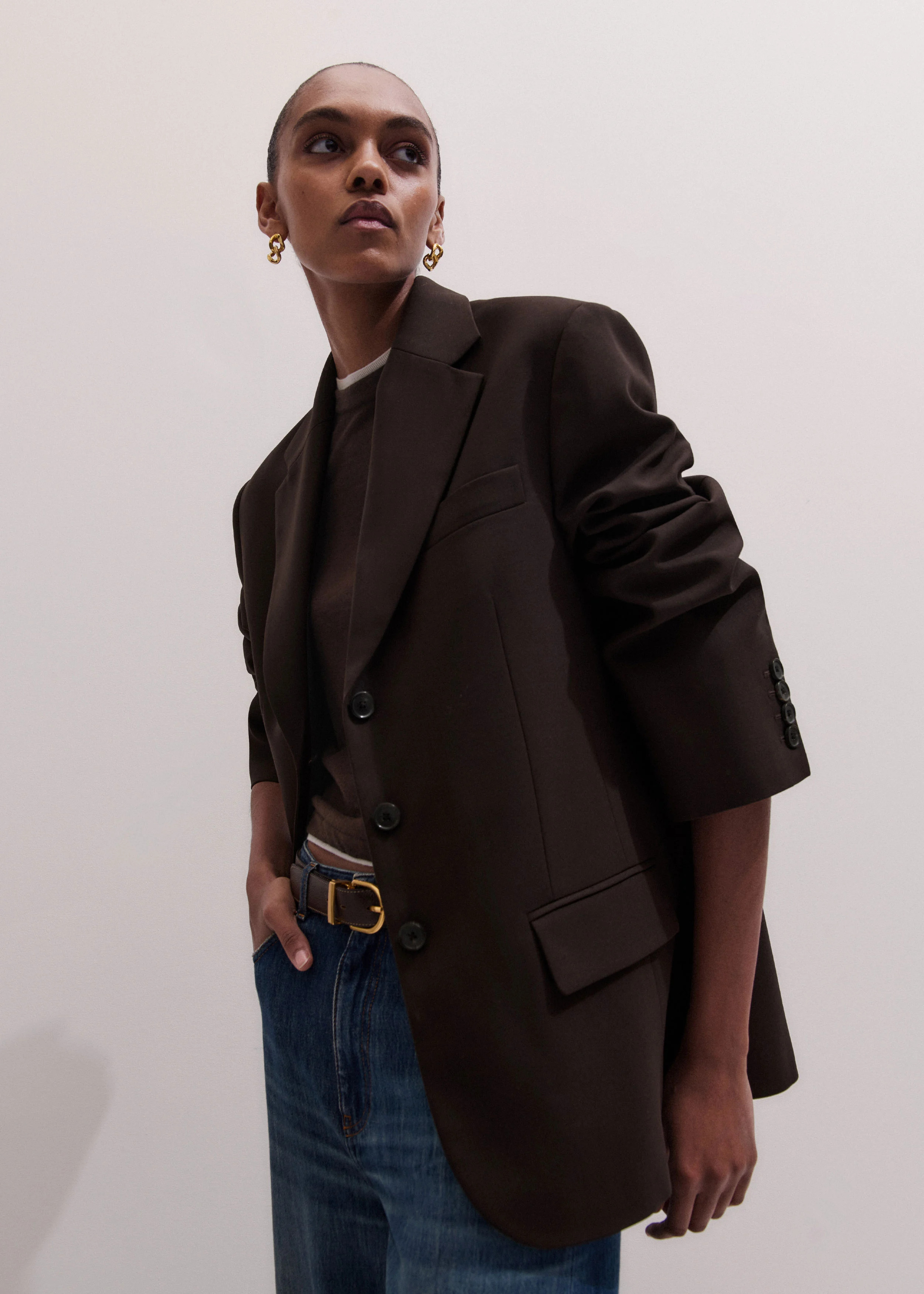 Oversized Blazer Wool Blend | ME+EM US