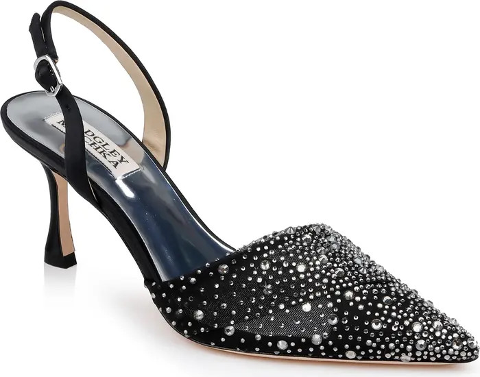 Badgley Mischka Collection Brenna Slingback Pointed Toe Pump (Women) | Nordstrom | Nordstrom