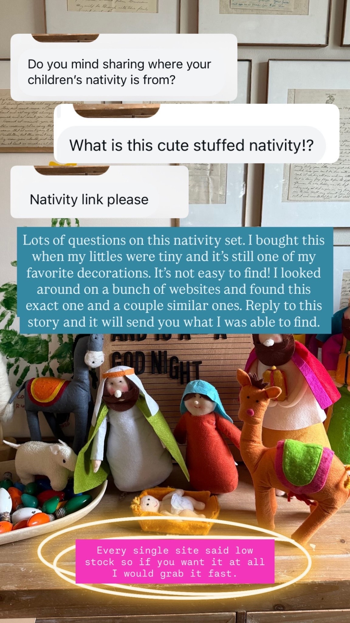 My favorite Christmas decoration for little kids. It’s nice and big and bright and perfect for little ones. Low stock everywhere I’m linking so if you want it grab it quickly. I’ve linked a handful of other nativity scenes for kids in case you miss out on this one ❤️

#LTKFamily #LTKSeasonal #LTKHoliday