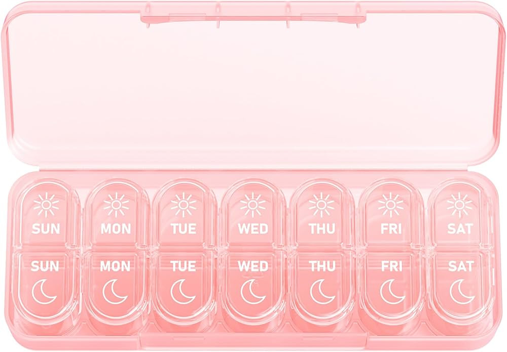 Daviky Weekly Pill Organizer 2 Times a Day, 7-Day AM PM Medicine Case, Travel-Friendly Pill Box f... | Amazon (CA)