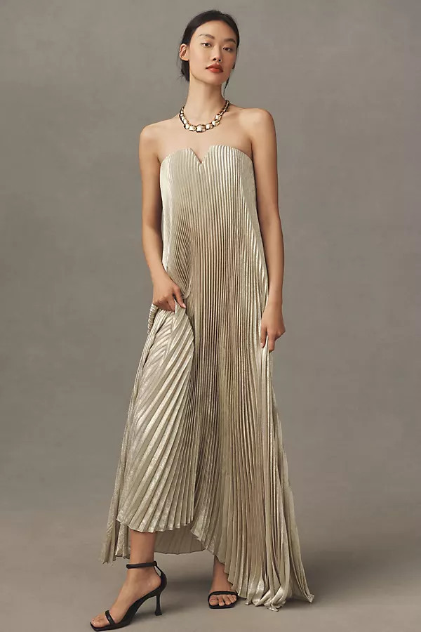 Black Tie Strapless Maxi Gown | Anthropologie (US)