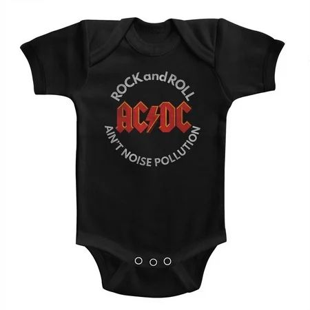 AC/DC Noise Pollution Black Infant Baby Romper T-Shirt | Walmart (US)
