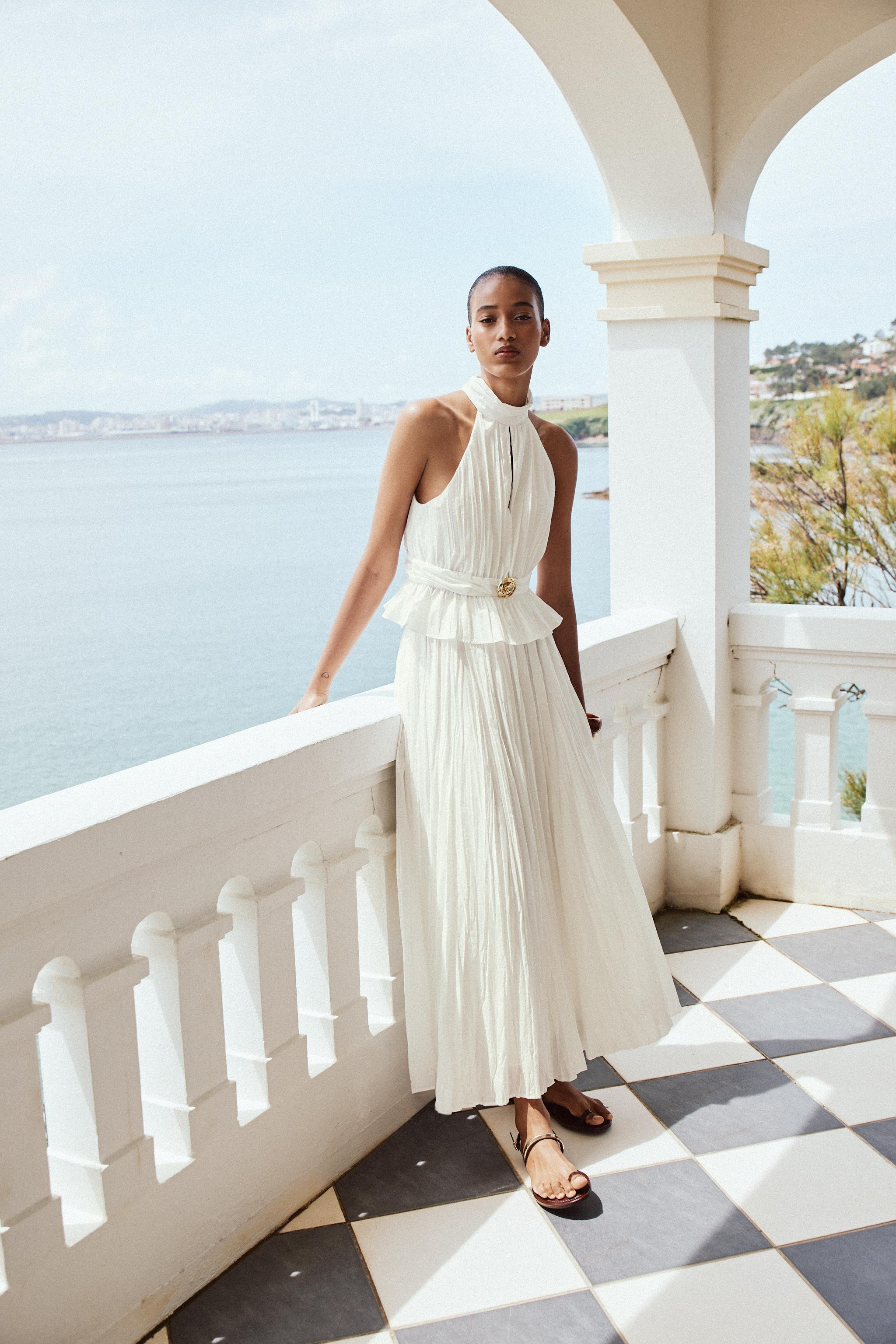 PLEATED HALTER TOP | Zara US