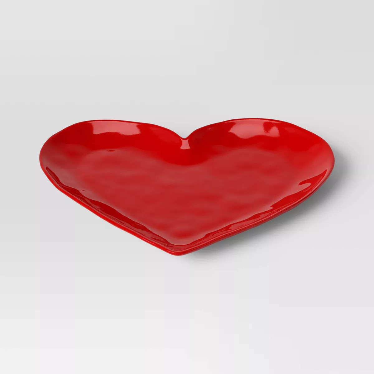 13.25" Stoneware Figural Heart Serving Platter Red - Threshold™ | Target