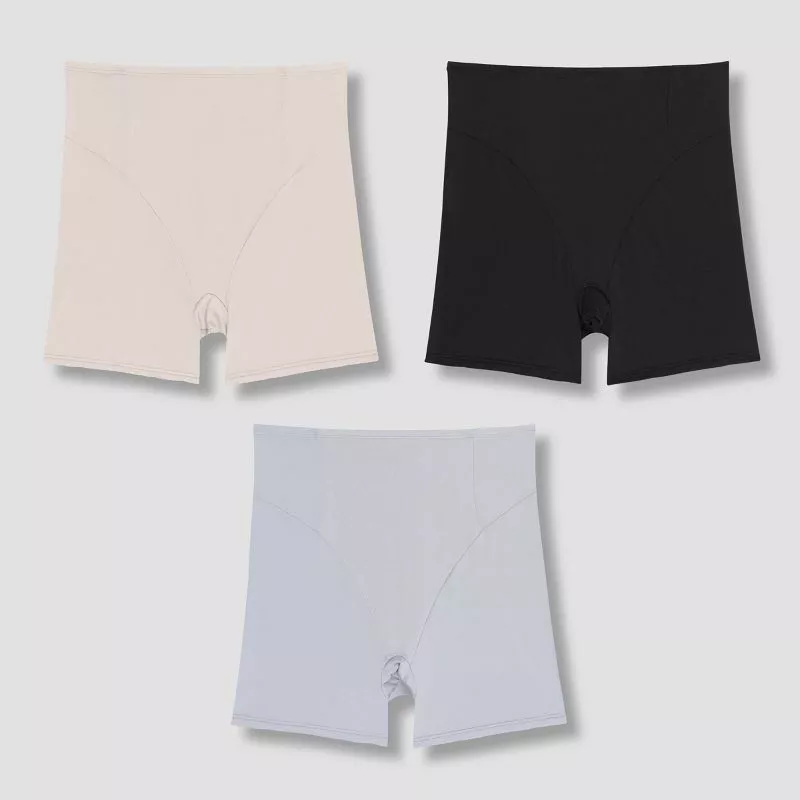 Hanes Premium Women's 4pk Comfortsoft Waistband with Cotton Mid-Thigh Boxer  Briefs - Colors May Vary