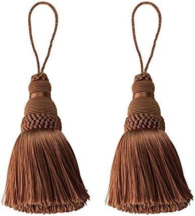 Fenghuangwu Colorful Tassel Key Tassel DIY Accessories for Curtain and Home Decoration-coffee-2PC... | Amazon (US)