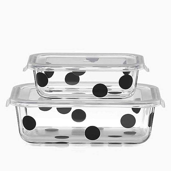 Kate Spade Deco Dot 2Pc Rectangular Food Storage Set | Amazon (US)