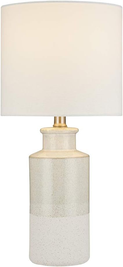 Amazon Brand – Stone & Beam Two-Toned Ceramic Base Table Lamp, Bulb Included, 19.75"H, Beige | Amazon (US)