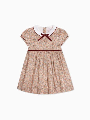 Terracotta Floral Melina Girl Dress | La Coqueta (US)