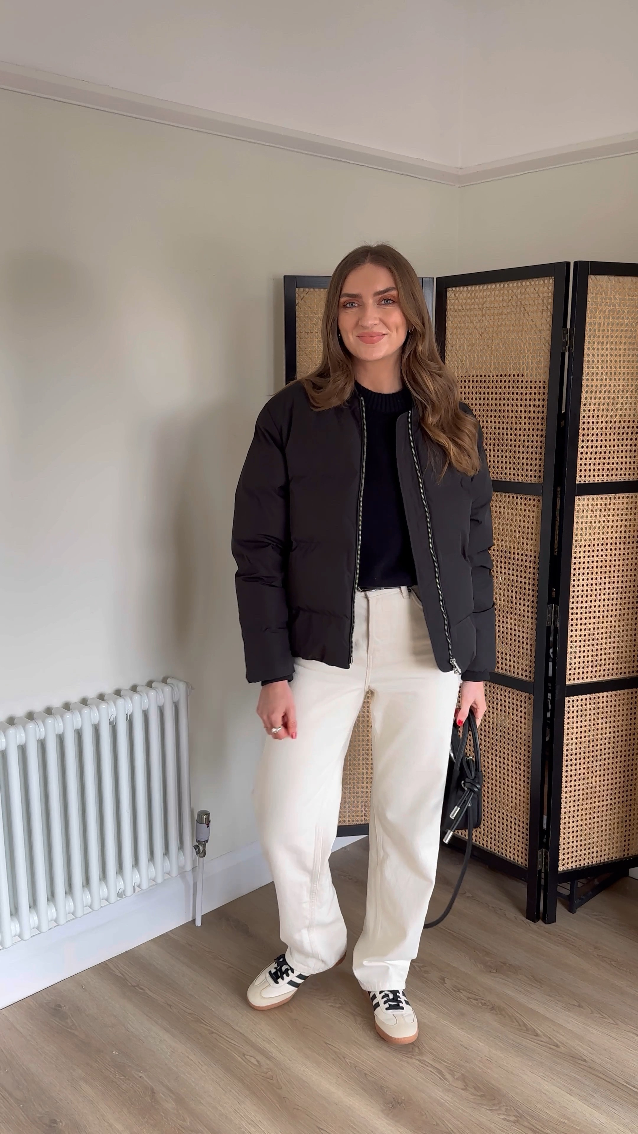 Everyday casual outfit styling cream jeans 

Size 12 in the M&S cotton rich t-shirt
I sized up two in this

26 in the & other stories cream jeans
I’m 5ft 6 

Adidas samba trainers 

& other stories black jumper, size small

Ganni bag 

Massimo dutti puffer jacket 




#LTKSeasonal #LTKeurope