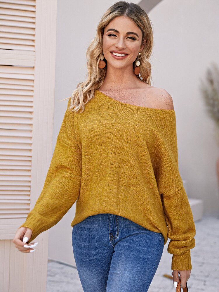 Drop Shoulder Oversized Sweater | SHEIN