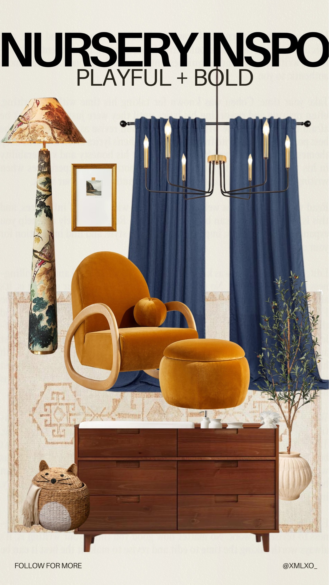 Nursery Inspo: Playful + Bold! Love this for either a girl or a boy, a very elegant and creative space that you could add a lot of character and fun to. 

#nurserydesign #nurseryinspo #neutralnursery #interiordesign #homedecor #interiors

#LTKbump #LTKbaby #LTKhome