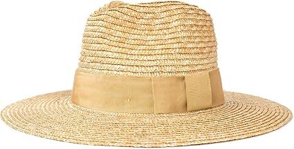 Brixton Hats Joanna Wheat Straw Fedora Hat (XS) | Amazon (US)