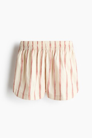 H & M - Patterned Poplin Shorts - Beige | H&M (US + CA)