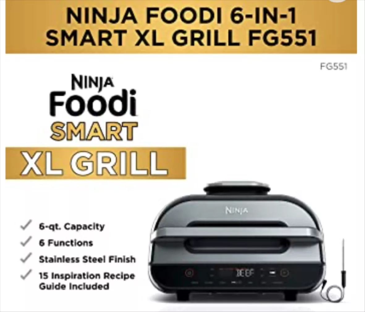 Ninja 6-in-1 Indoor Grill and Air Fryer is 50% off