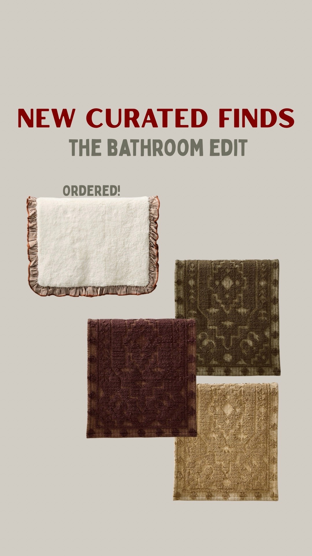 The bathroom edit! The most stunning new bath mats! 

#LTKSeasonal #LTKstorytime #LTKHoliday