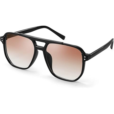 SOJOS Retro Thick Polarized Aviator Sunglasses for Women Men, Large Trendy Bold Square Pilot Shad... | Amazon (US)