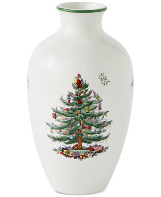 Spode Christmas Tree Posy Vase, 10" - Macy's | Macy's