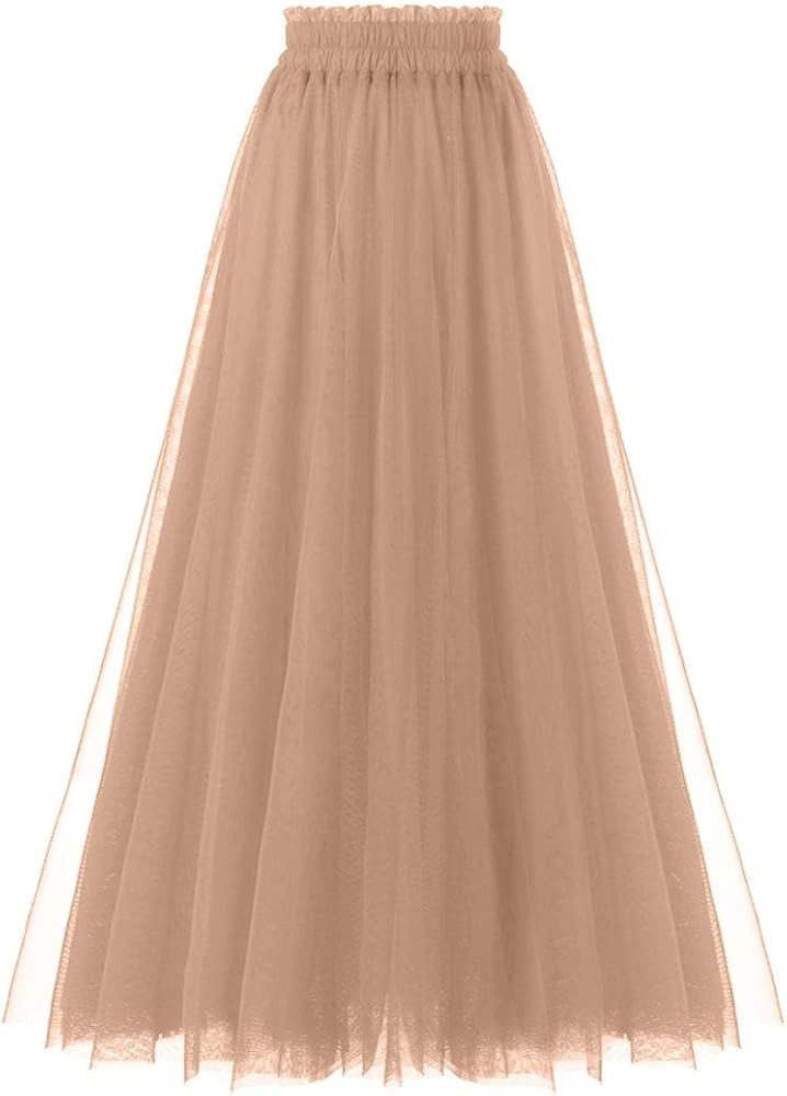 OBBUE Women's A Line Tulle Party Evening Tutu Skirts Tea Length | Amazon (US)