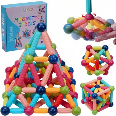 74pcs STEM Magnetic Toy: Educational Building Blocks,Safe and durable, suitable for various scenarios Multicolor Standard | Target