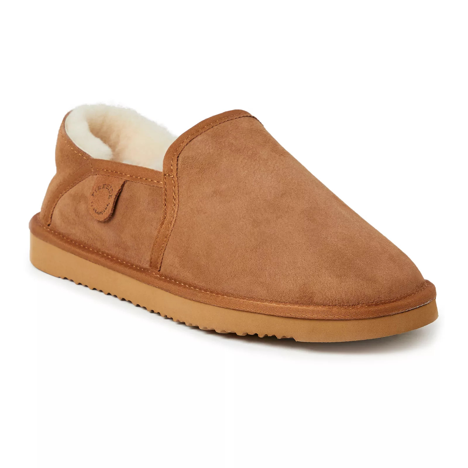 Fireside By Dearfoams Hobart Wool-Lined Closed-Back Men's Slippers, Size: 9, Brown | Kohl's