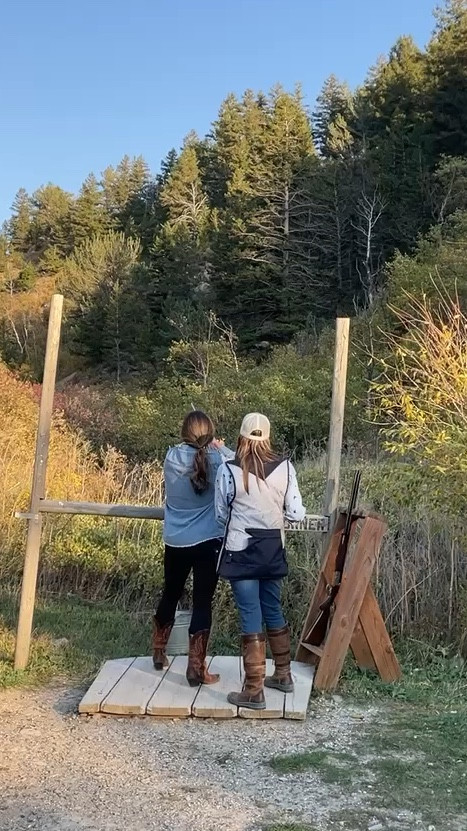Reminiscing on my trip to Montana last month! This clay shoot was so fun! Wearing my favorite CRZ leggings and this jean shirt! Both have great Black Friday deals this week! Boots are Ariat and a few years old so couldn’t link but they are so comfy - liked some others that are similar!

#LTKCyberWeek #LTKSaleAlert #LTKTravel