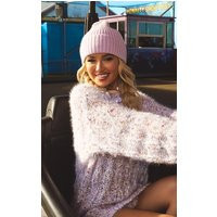 Pink Wide Rib Beanie Hat | PrettyLittleThing US